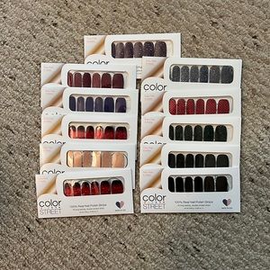 Lot of 12 nwt color street nail polish strips various colors